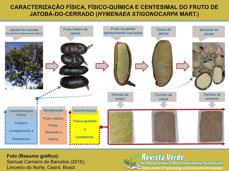 Caracterização física, físico-química e centesimal do fruto de jatobá-do-cerrado (Hymenaea stigonocarpa Mart.)