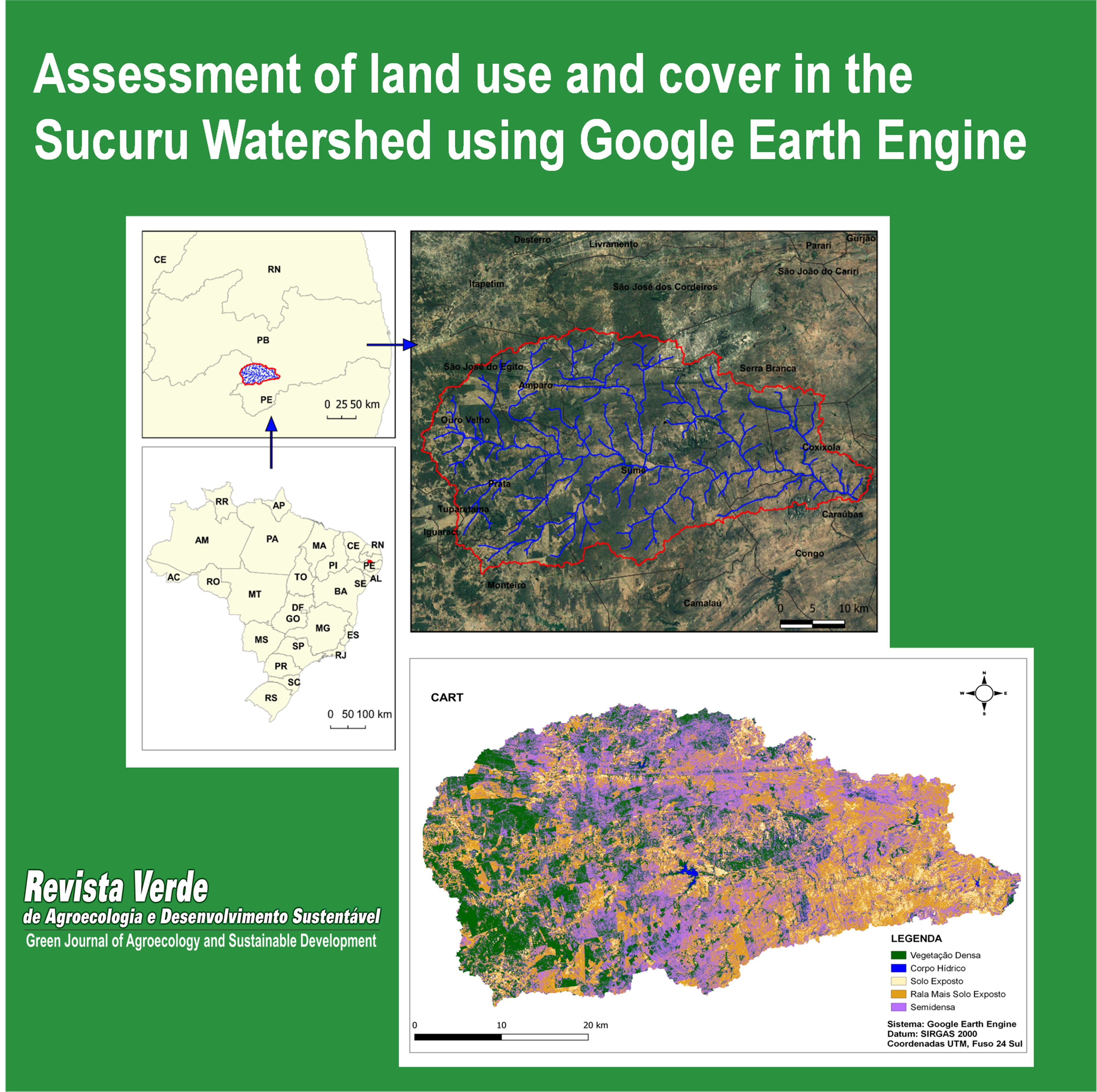 Assessment of land use and cover in the Sucuru Watershed using Google Earth Engine