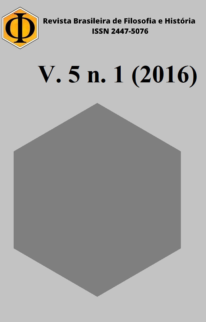 					Visualizar v. 5 n. 1 (2016): Revista Brasileira de Filosofia e História
				