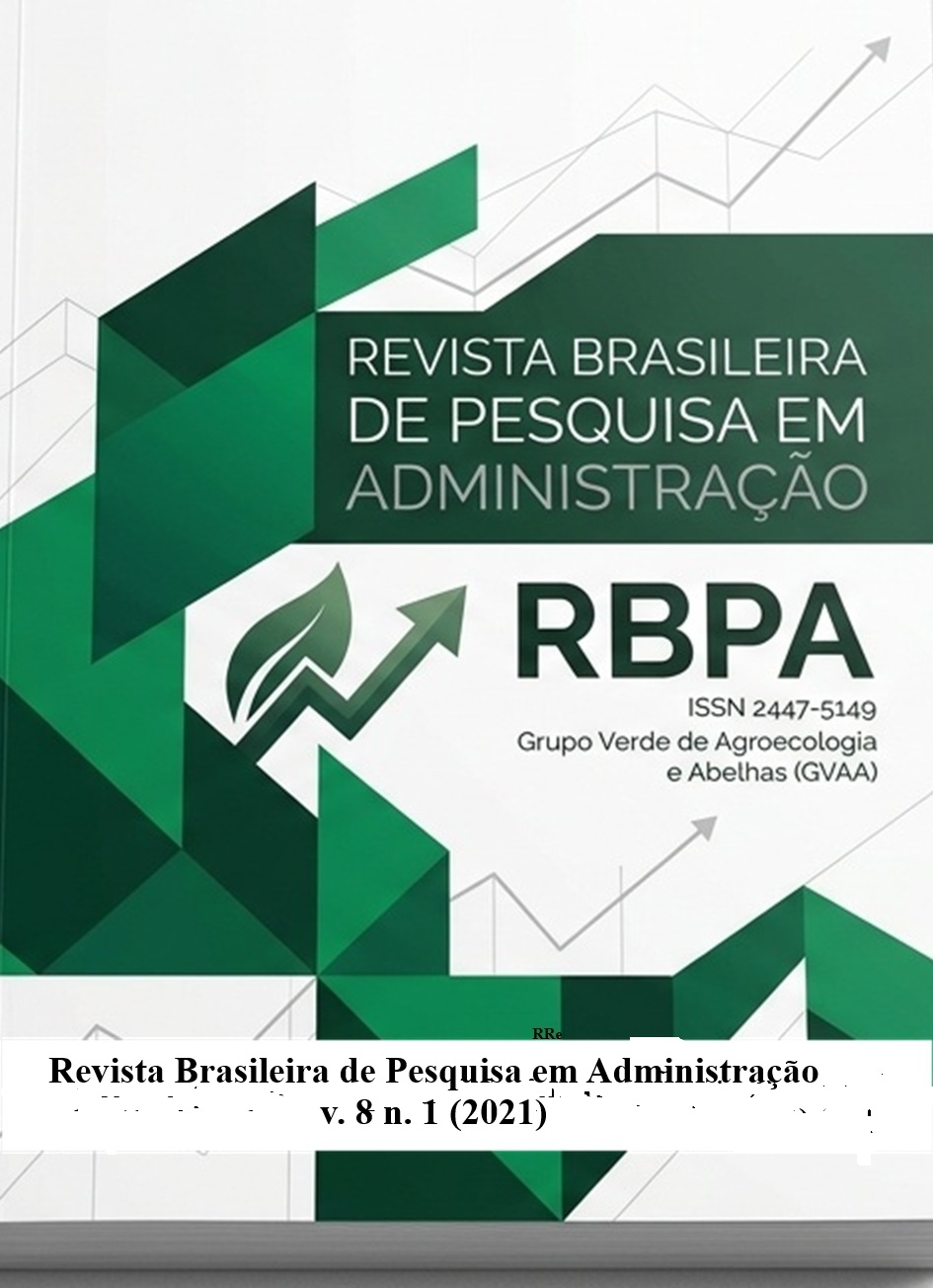 					Ver Vol. 8 Núm. 1 (2021): Revista Brasileira de Pesquisa em Administração
				